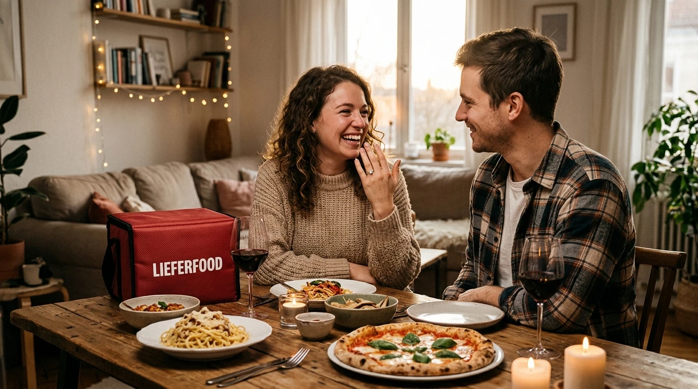 Verlobung & Romantisches Dinner zu Hause in Darmstadt & Griesheim: Der Food-Delivery & Catering Guide für Paare